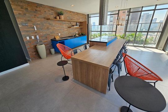 Área externa de apartamento à venda com 2 quartos, 68m² em Itaim Bibi, São Paulo