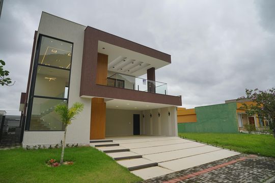 Fachada de casa de condomínio para alugar com 3 quartos, 258m² em Bosque Fundo, Maricá