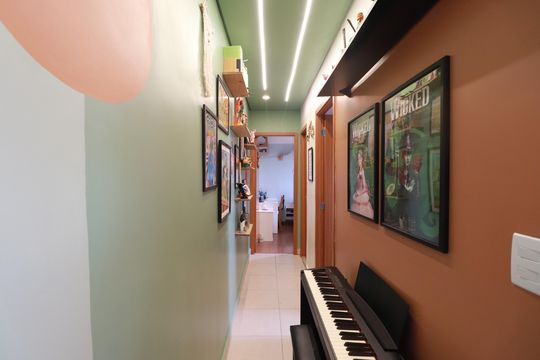 Corredor  de apartamento para alugar com 2 quartos, 49m² em Recreio das Acacias, Ribeirão Preto