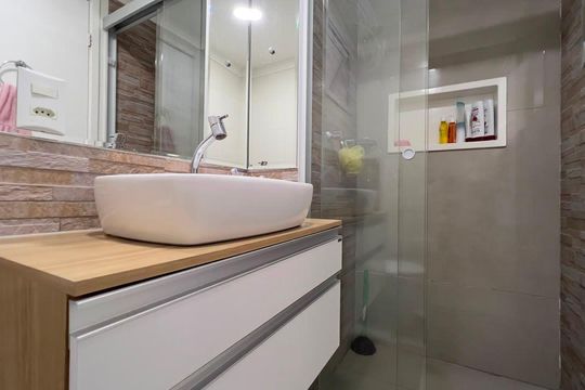 Banheiro de apartamento à venda com 3 quartos, 72m² em Vila Barros, Guarulhos