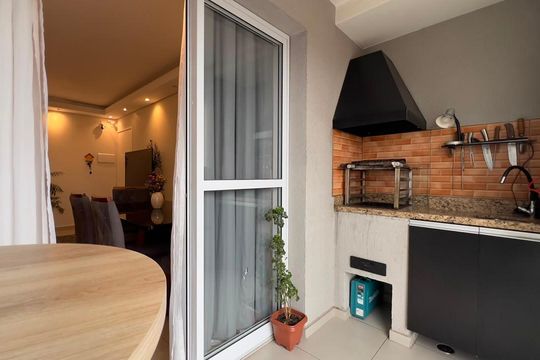 Varanda gourmet de apartamento à venda com 3 quartos, 72m² em Vila Barros, Guarulhos