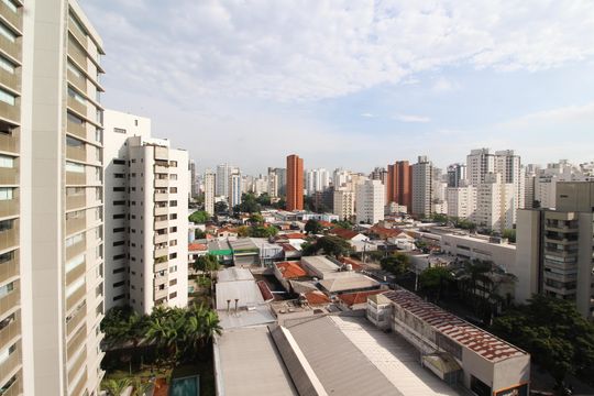 Vista de kitnet/studio para alugar com 1 quarto, 27m² em Indianópolis, São Paulo