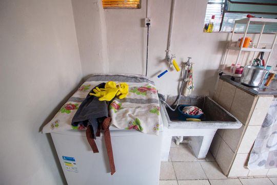 Área de Serviço de casa para alugar com 2 quartos, 50m² em Jardim Santa Marina, Sorocaba