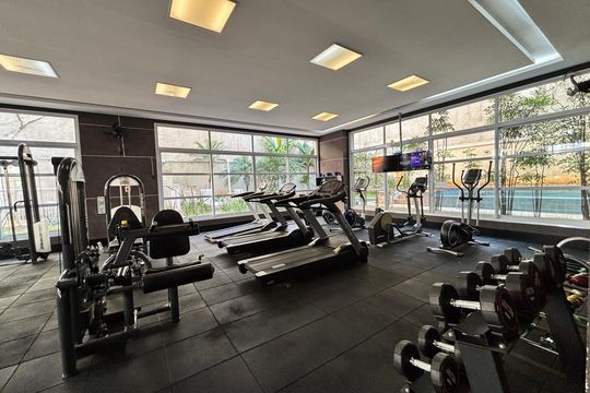 Área comum - Academia de apartamento para alugar com 1 quarto, 55m² em Alphaville Industrial, Barueri