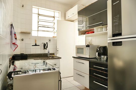 Cozinha de apartamento à venda com 4 quartos, 130m² em São Pedro, Belo Horizonte