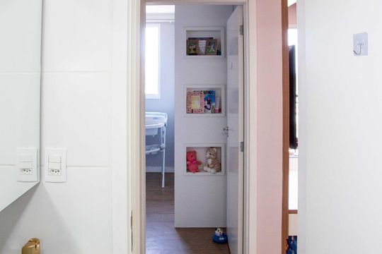 Banheiro Social de apartamento à venda com 2 quartos, 55m² em Conceição, Diadema