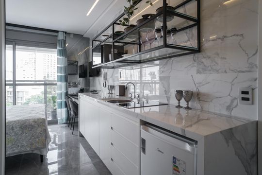 Cozinha de kitnet/studio à venda com 1 quarto, 25m² em Vila Mariana, São Paulo