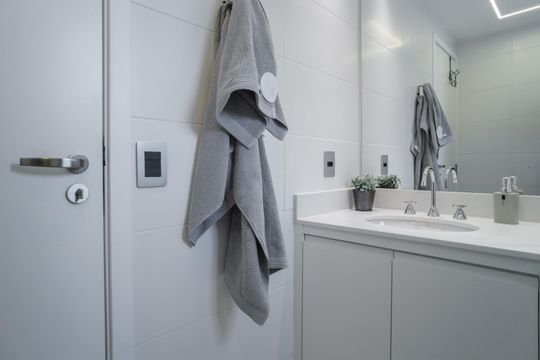 Banheiro de kitnet/studio à venda com 1 quarto, 25m² em Vila Mariana, São Paulo