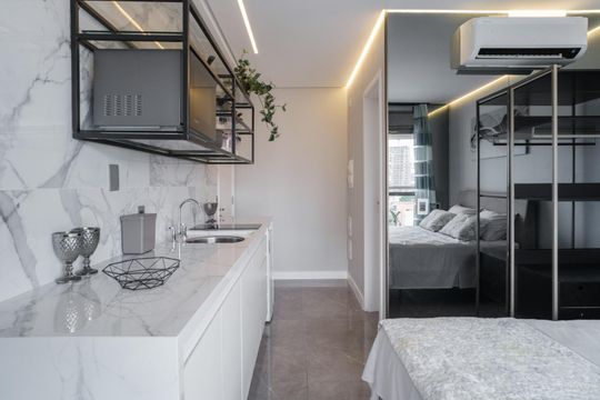 Cozinha de kitnet/studio à venda com 1 quarto, 25m² em Vila Mariana, São Paulo