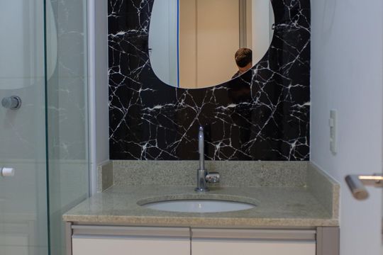 Banheiro da Suíte de apartamento para alugar com 2 quartos, 68m² em Jardim Dom Bosco, São Paulo