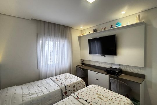 Suíte 3 de apartamento à venda com 3 quartos, 160m² em Vila Guiomar, Santo André