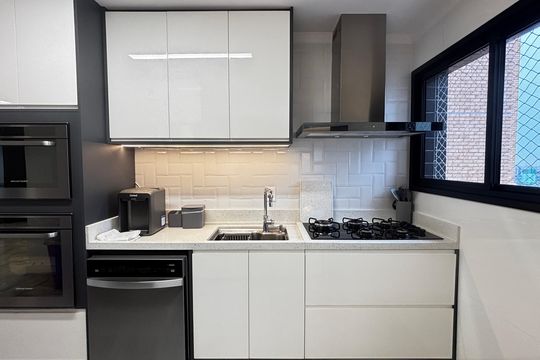 Cozinha de apartamento à venda com 3 quartos, 160m² em Vila Guiomar, Santo André