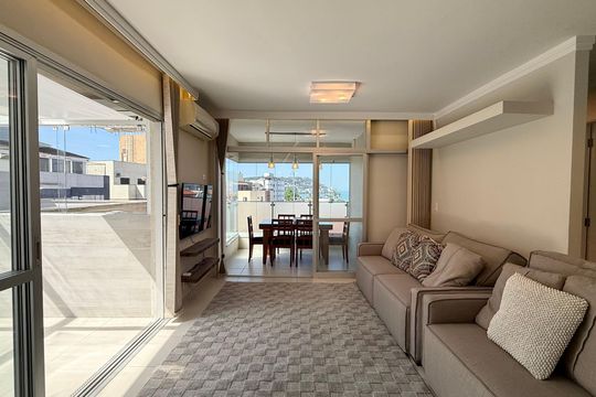 Sala de apartamento para alugar com 3 quartos, 102m² em Tortuga, Guarujá