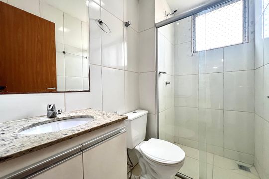 Banheiro da Suíte de apartamento para alugar com 2 quartos, 58m² em Glória, Belo Horizonte