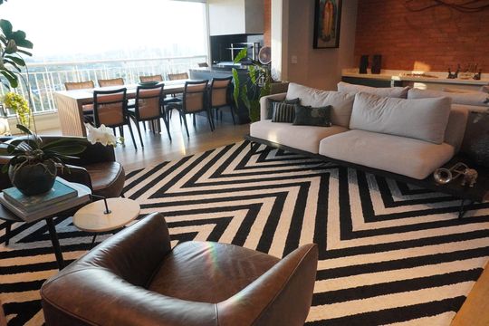 Sala de Estar de apartamento à venda com 3 quartos, 158m² em Alphaville, Santana de Parnaíba