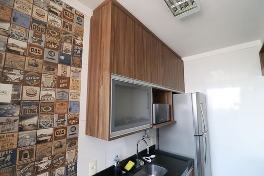 Cozinha  de apartamento para alugar com 2 quartos, 54m² em Quinta da Primavera, Ribeirão Preto