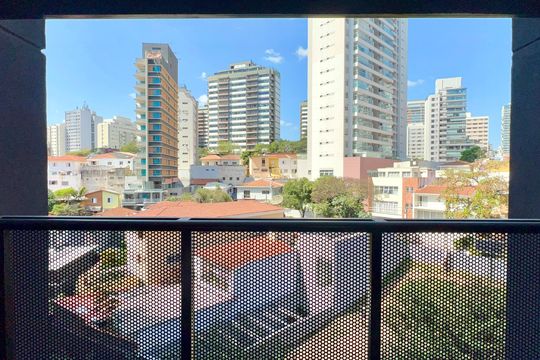 Varanda de kitnet/studio à venda com 1 quarto, 72m² em Pompeia, São Paulo