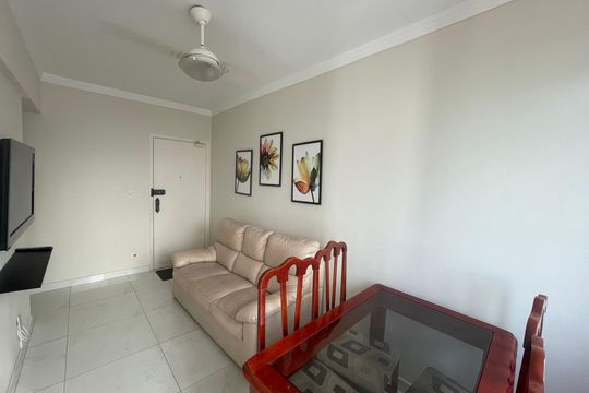Sala de apartamento para alugar com 1 quarto, 45m² em Centro, São Vicente