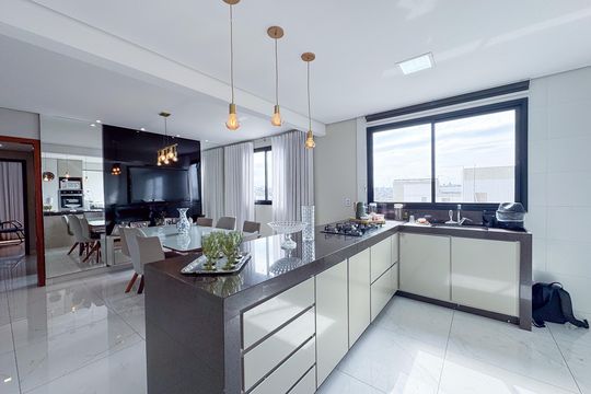 Cozinha de apartamento à venda com 3 quartos, 214m² em Inconfidentes, Contagem
