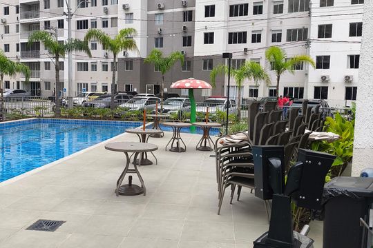 Área externa de apartamento para alugar com 2 quartos, 48m² em Barra Olímpica, Rio de Janeiro