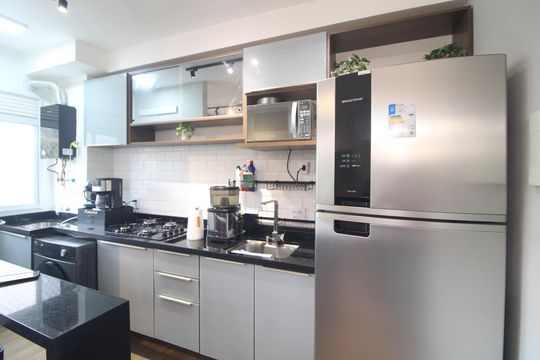 Cozinha de apartamento para alugar com 2 quartos, 36m² em Usina Piratininga, São Paulo
