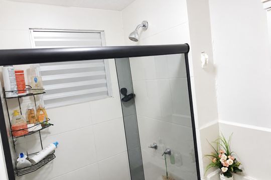 Banheiro de apartamento para alugar com 1 quarto, 52m² em Santa Cruz, Rio de Janeiro