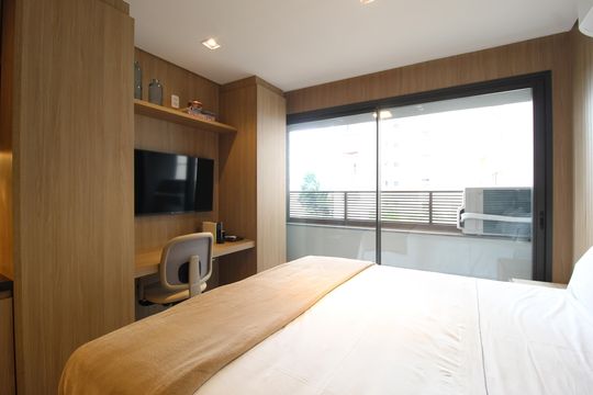 Sala/Quarto de kitnet/studio para alugar com 1 quarto, 22m² em Vila Nova Conceição, São Paulo