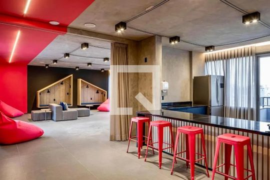 Área comum de kitnet/studio para alugar com 1 quarto, 34m² em Vila Olímpia, São Paulo