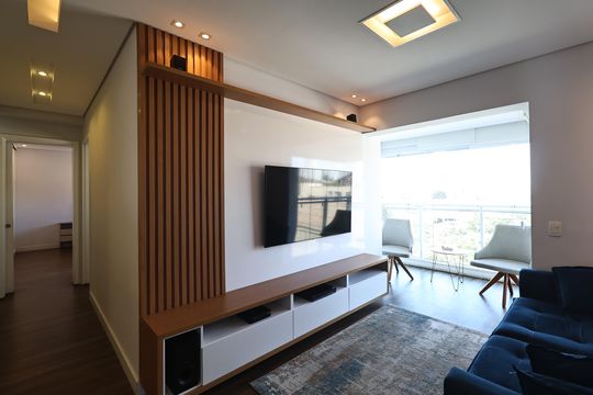 Sala de apartamento à venda com 2 quartos, 66m² em Campestre, Santo André