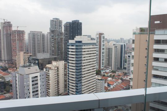 Vista do Quarto de apartamento para alugar com 1 quarto, 72m² em Vila Gertrudes, São Paulo