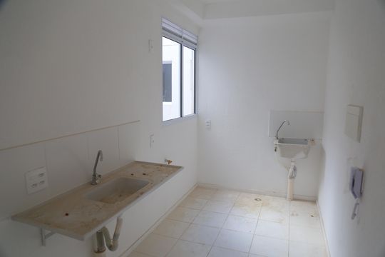 Cozinha/Área de serviço de apartamento para alugar com 2 quartos, 42m² em Residencial Sonho Dourado Ii, Goiânia
