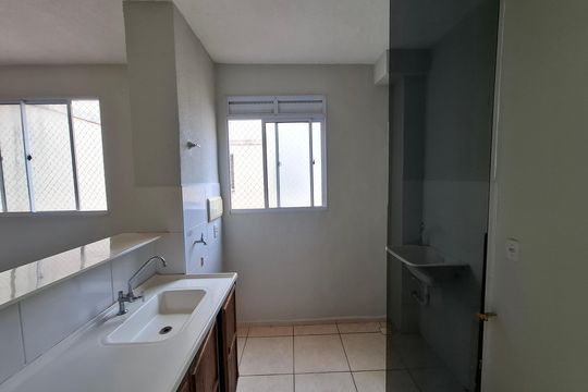 Cozinha  de apartamento para alugar com 2 quartos, 42m² em Reserva Real, Ribeirão Preto