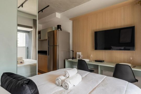 Sala / Quarto de apartamento para alugar com 1 quarto, 24m² em Pompeia, São Paulo