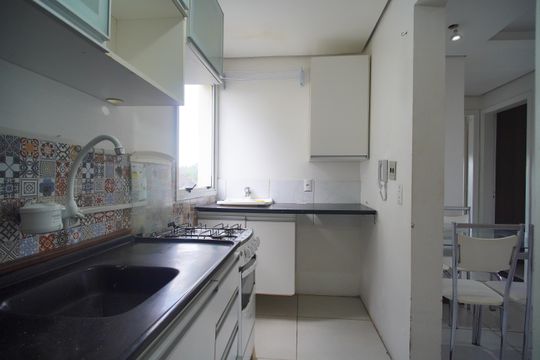 cozinha de apartamento para alugar com 2 quartos, 49m² em Rio Branco, São Leopoldo