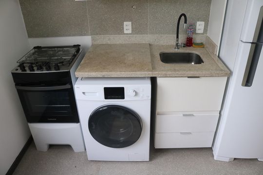 Cozinha e Área de Serviço de apartamento para alugar com 1 quarto, 37m² em Vila Leopoldina, São Paulo