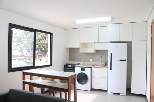 Cozinha e Área de Serviço de apartamento para alugar com 1 quarto, 37m² em Vila Leopoldina, São Paulo