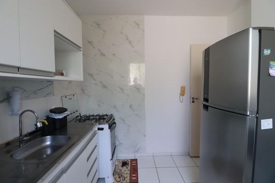 Cozinha  de apartamento para alugar com 1 quarto, 34m² em Vila Abranches, Ribeirão Preto