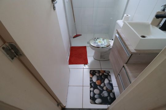 Banheiro social de apartamento para alugar com 1 quarto, 34m² em Vila Abranches, Ribeirão Preto