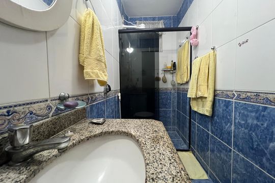 Banheiro da Suíte de apartamento à venda com 3 quartos, 150m² em Castelo, Belo Horizonte