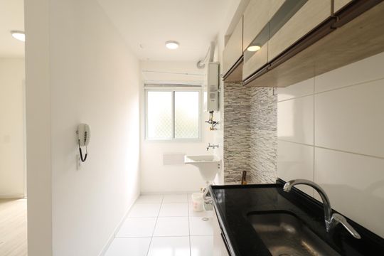 Cozinha de apartamento para alugar com 2 quartos, 44m² em Campanário, Diadema