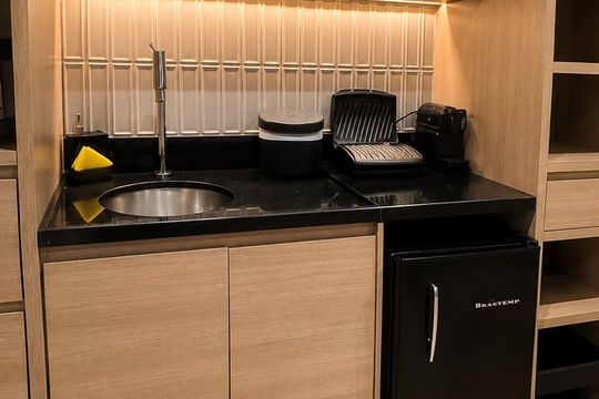 Cozinha de apartamento à venda com 1 quarto, 40m² em República, São Paulo