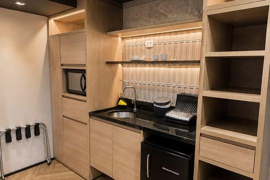 Cozinha de apartamento à venda com 1 quarto, 40m² em República, São Paulo