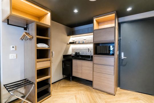 Cozinha de apartamento à venda com 1 quarto, 40m² em República, São Paulo