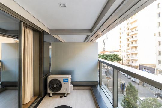 Varanda de apartamento à venda com 1 quarto, 40m² em República, São Paulo