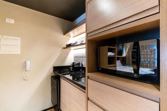 Cozinha de apartamento à venda com 1 quarto, 40m² em República, São Paulo