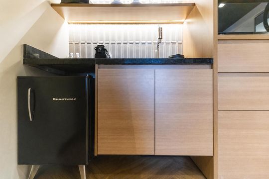 Cozinha de apartamento à venda com 1 quarto, 40m² em República, São Paulo