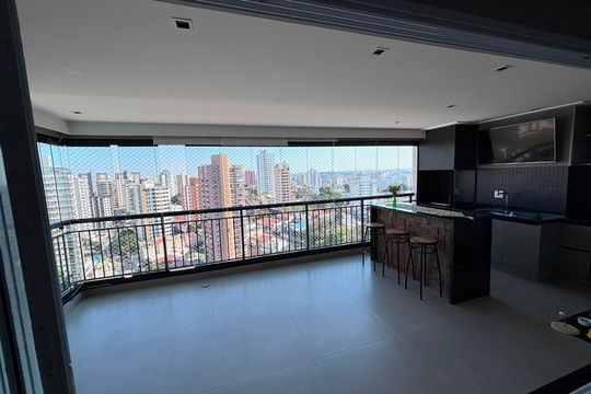 Varanda de apartamento à venda com 3 quartos, 162m² em Vila Gilda, Santo André