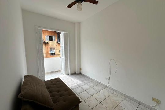 Sala de apartamento para alugar com 1 quarto, 58m² em Itararé, Santos