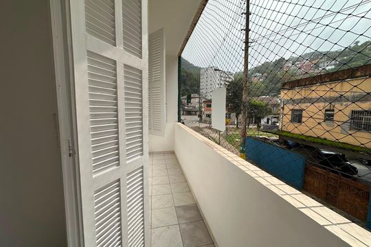 Varanda da Sala de apartamento para alugar com 1 quarto, 58m² em Itararé, Santos