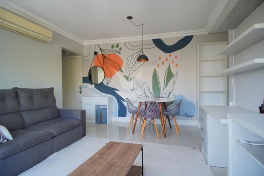 Sala de apartamento para alugar com 1 quarto, 59m² em Petrópolis, Porto Alegre